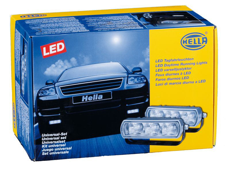 Hella Stable Plastic Housing Daytime Running Light - LED 009496801 - Lamp Kit Drl 9496 Oblg
