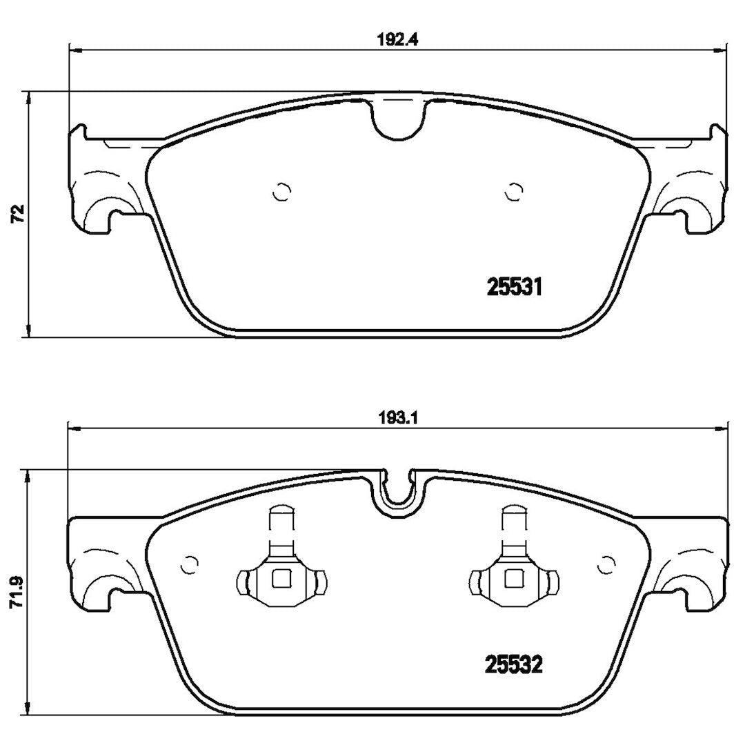 Brembo Premium Low-Met OE Equivalent Pad Brake Pad P50102X