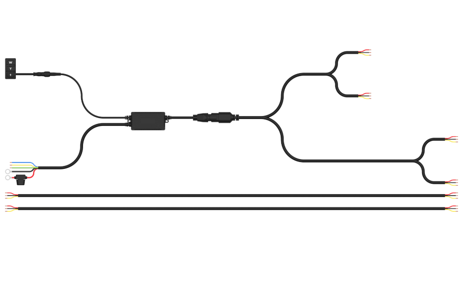 ARC Lighting Features Two Outputs Light Bar Wiring Harness BB84044 - Stroblink Universal Dual Color Wor