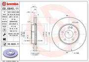 Brembo 09684511C02 Brake Rotor