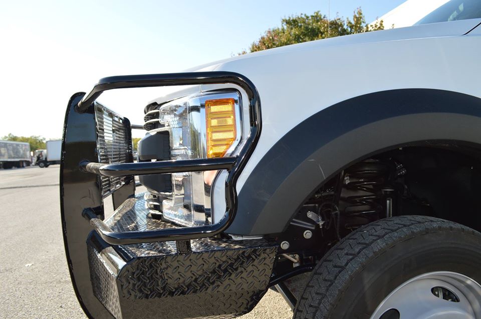 Cattleman Two Vertical Center Protection Bars Bumper 2369PW - Front Replacement Winch