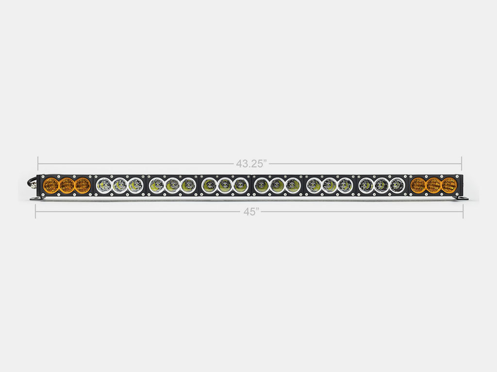 Cali Raised Over And Under Voltage Protection Light Bar CR2317 - White 43 Amber Dual Function Led