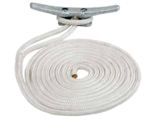 SEA DOG No Supplier Warranty Dock Line 302110015WH-1 - Double Braided Nylon