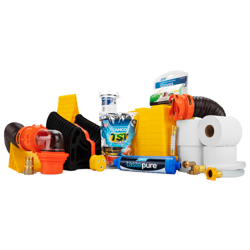 Camco Designed For Casual Getaways RV Start Up Kit 44790 - Day Delivery Boxed Getaway