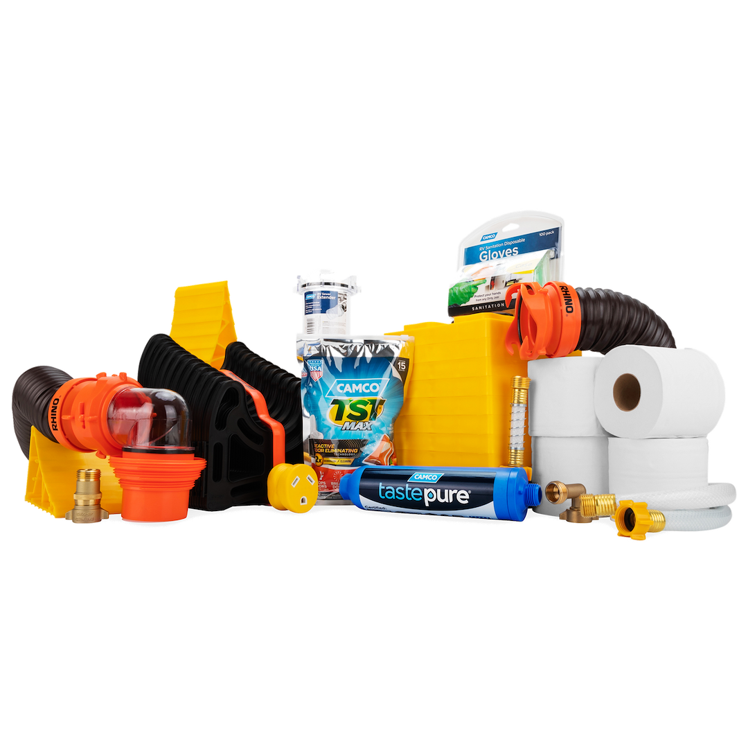 Camco Designed For Casual Getaways RV Start Up Kit 44790 - Day Delivery Boxed Getaway