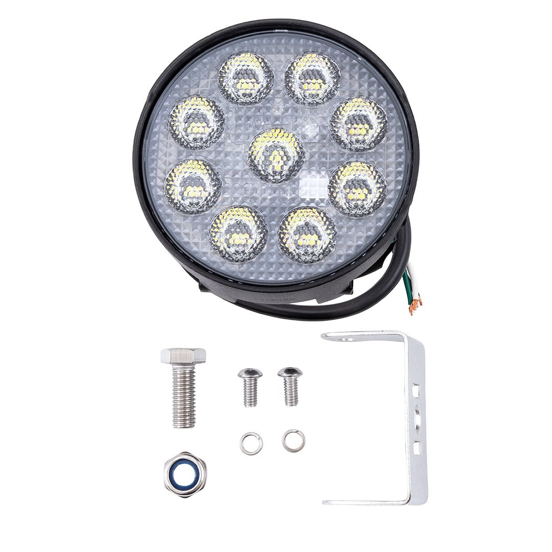 Trailfx Limited Lifetime Warranty Work Light 4Rndwlamf1 - White 4IN Rnd 9X5W FL Sgl Ambr Flsh