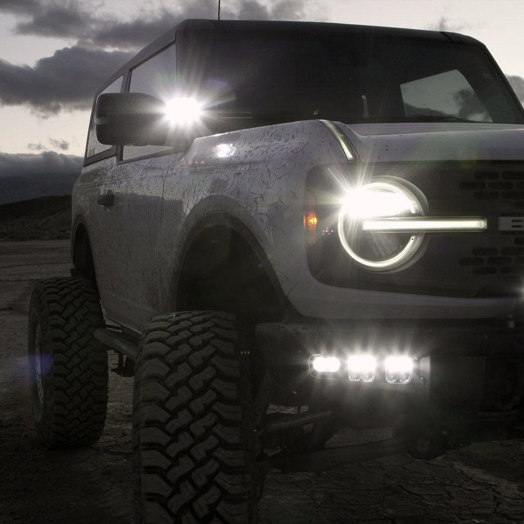 Vision X Limited Lifetime Warranty Driving/ Fog Light Dura2-DL2Cbkit - White 2-LED 60-20 Beam Drl