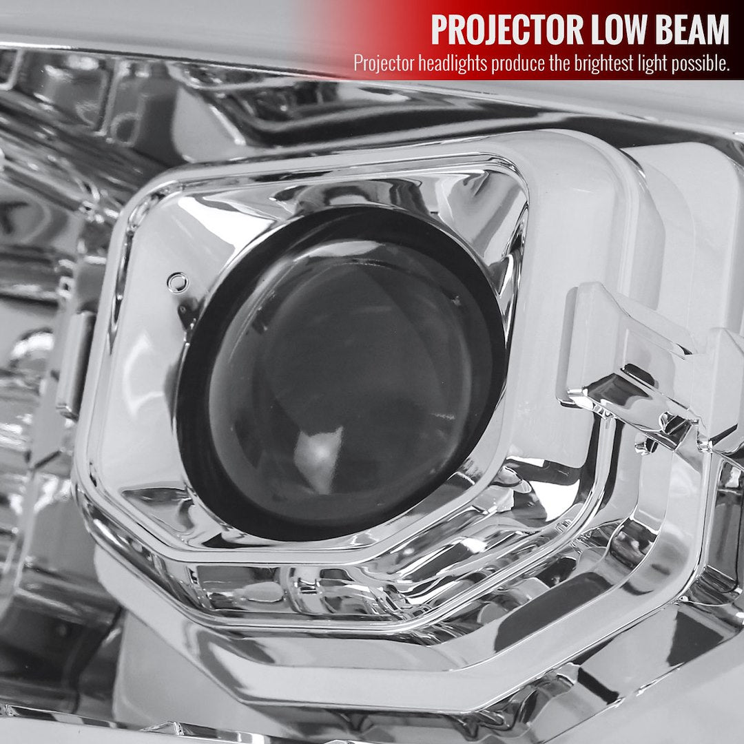 Spec-D Tunin Integrated LED C-Bar Headlight Assembly 2LHP-F25011-SQ-RS - Projector Headlights Sequentia