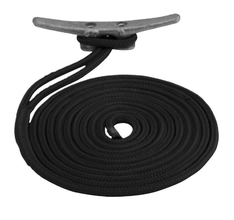 SEA DOG No Supplier Warranty Dock Line 302116015BK-1 - Double Braided Nylon