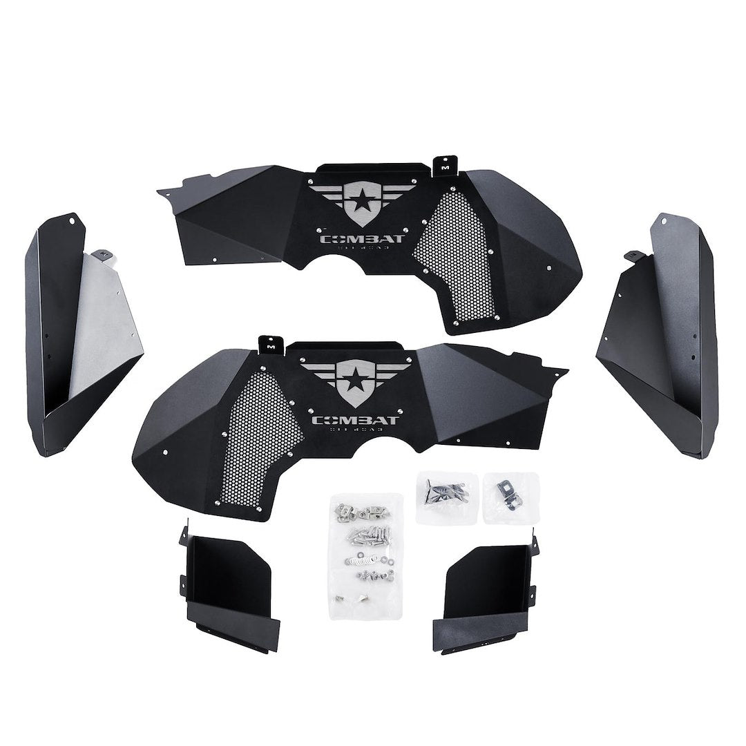 Combat Offrd Limited Lifetime Warranty Fender Well Liner 35-1066 - Jeep JT Battle Ready Aluminum Inner