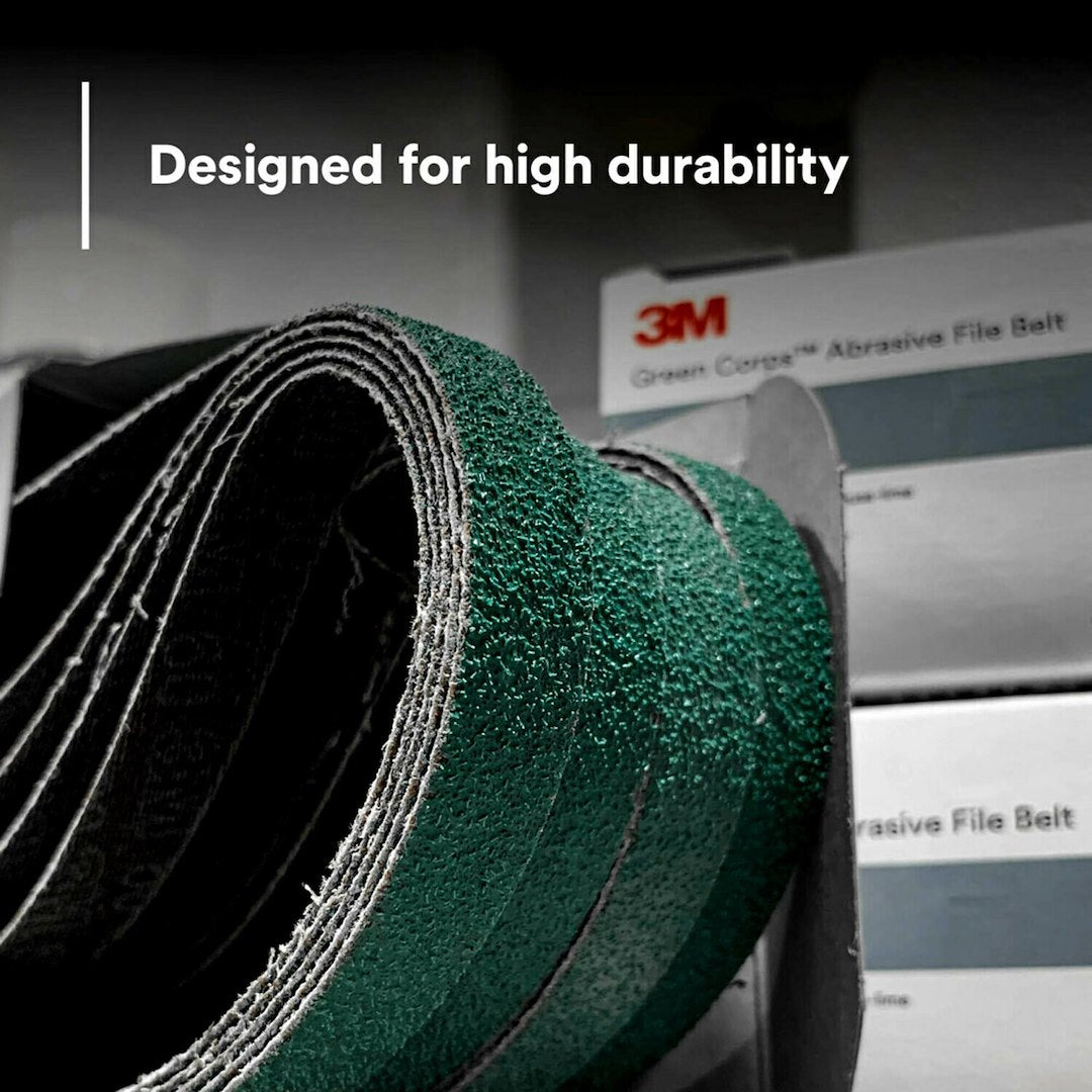 3M Resin Bonded For Heat Resistance Sandpaper 36517 - Green Corps Abrasive File Belt
