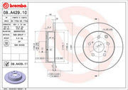 Brembo Components Not Hazardous To Health Brake Rotor 08A42911C02 - Disc
