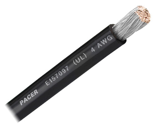 Pacer No Supplier Warranty Battery Cable WUL4BK-25 - Awg UL BK TC Wire 25FT RL