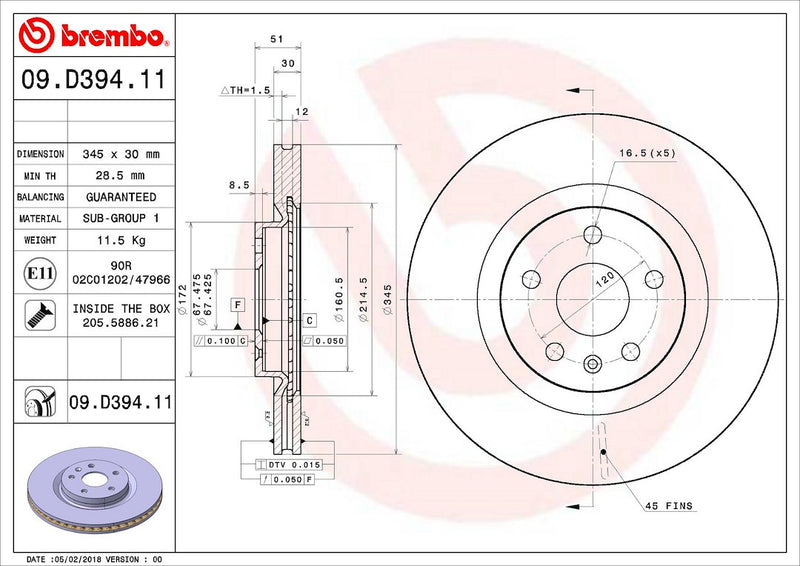 Brembo 09D39411C02 - Carbon
