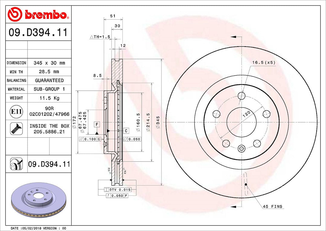 Brembo 09D39411C02 - Carbon