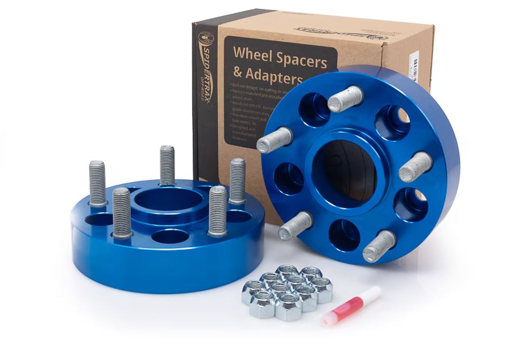 Spidertrax Made In USA Wheel Adapter WHS035 - Blue Jeep JL Conversion Adapt