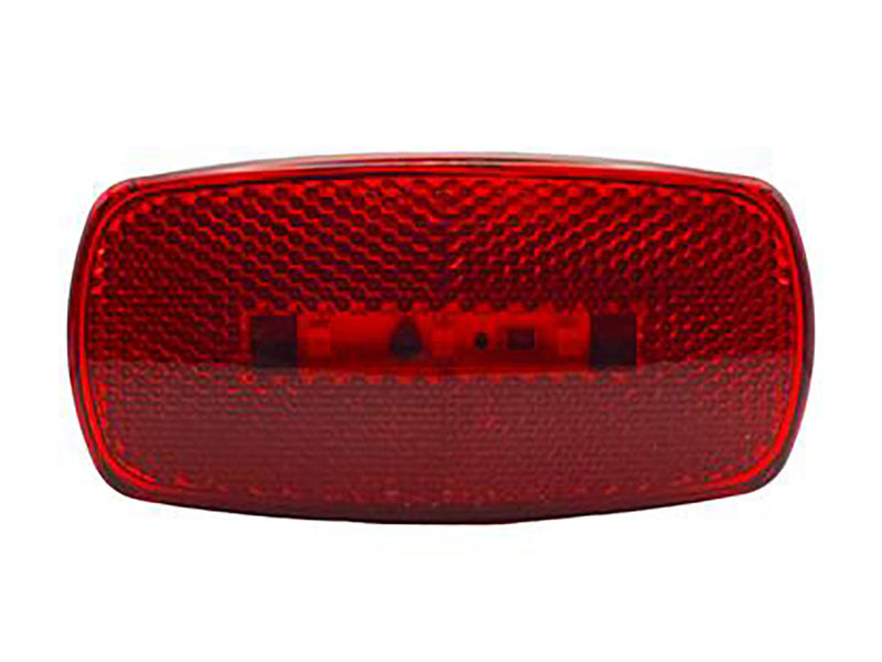 RV Designer L914 Features a Black base - Red Oblong Led Marker Light