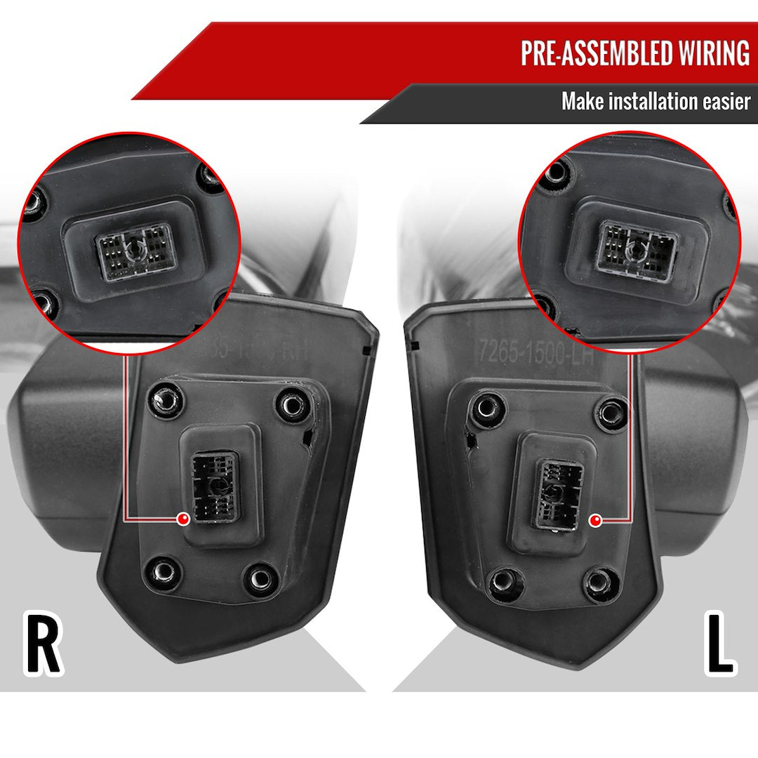 Spec-D Tunin Brand New In Original Box Exterior Towing Mirror RMX-SIV1915G3GHP-FS - Mirror 1500 Power Heated Mat