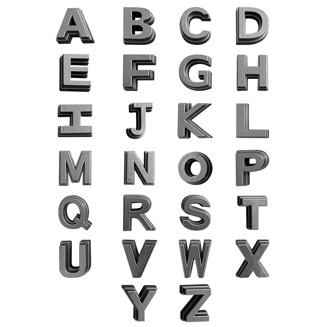 American MOD Do-It-Yourself For Trucks Emblem Amtytaa00132 - Gray 26 Diy Letters A-Z