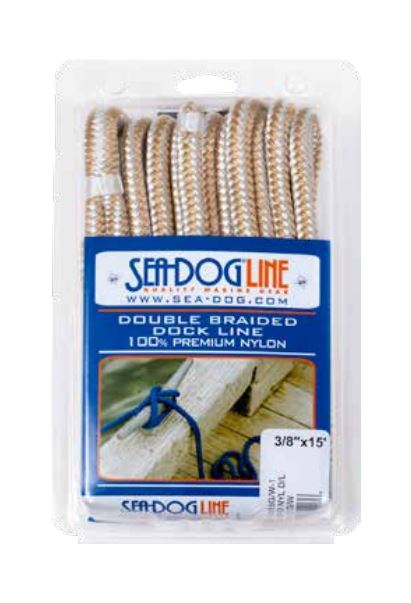 SEA DOG No Supplier Warranty Dock Line 302110020G/W-1 - Double Braided Nylon