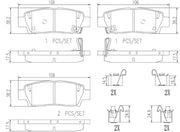 Brembo Premium Low-Met OE Equivalent Pad Brake Pad P83123N - Disc Set