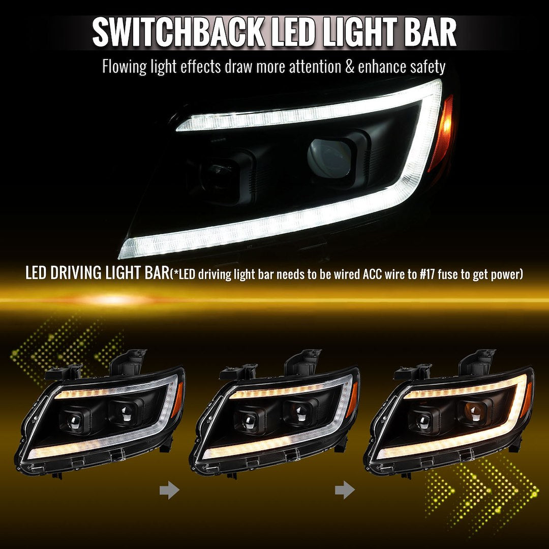 Spec-D Tunin 2LHP-COL15JM-SQ-RS Headlight Assembly