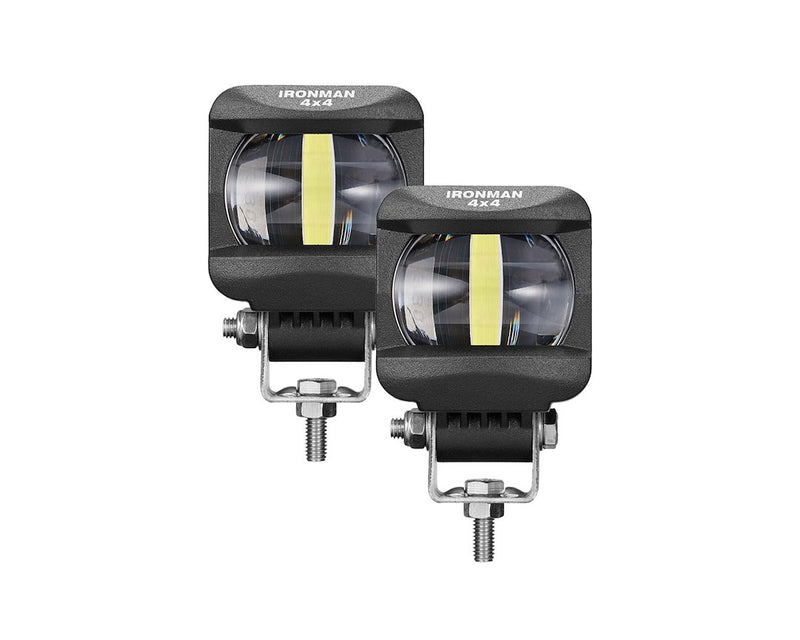 Ironman 4X4 Easy To Install Driving/ Fog Light IFL0201W - White 10W Led Lights 2-PAC