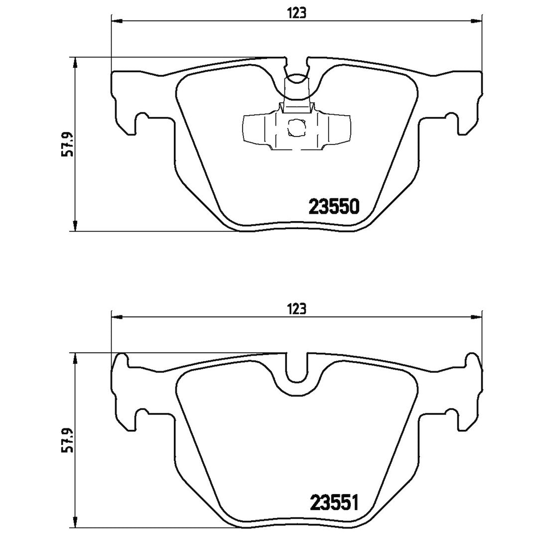 Brembo Premium Low-Met OE Equivalent Pad Brake Pad P06039X