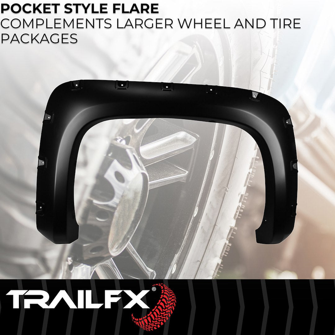 Trailfx Limited Lifetime Warranty Fender Flare TFC3003S - Pocket Style Smooth Set