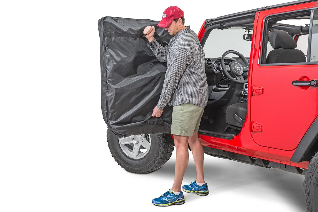 Mastertop Works For Factory Hard Doors Storage Bag 13110024 - Black Hrd DR Strg BG 76-18 Jeep