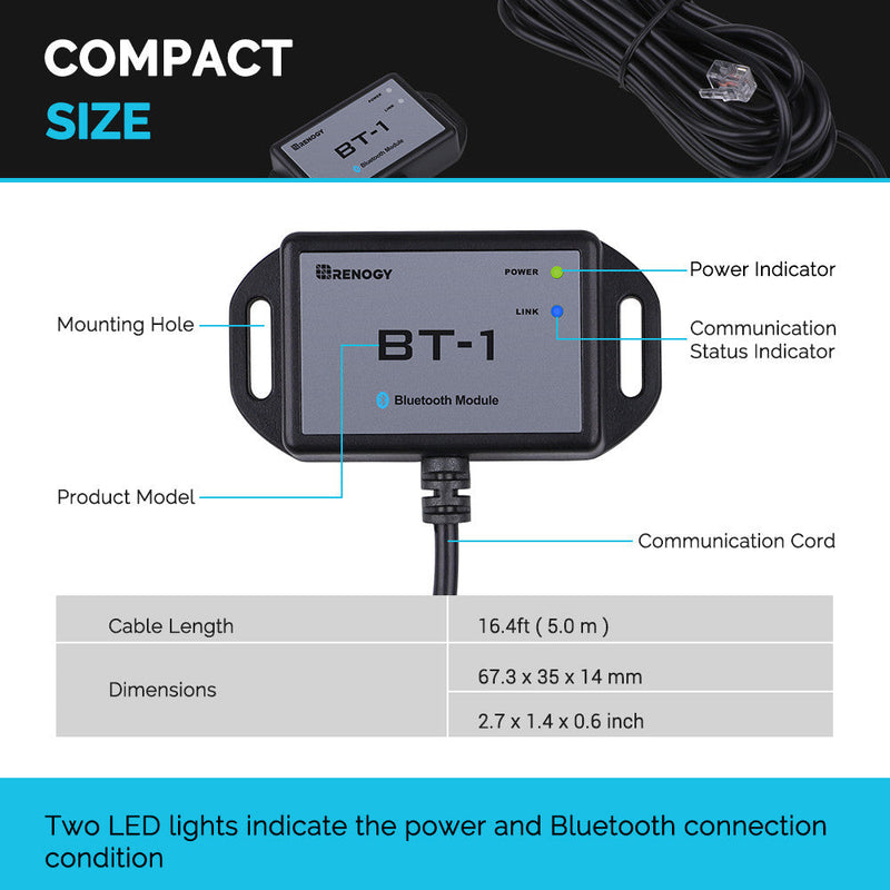Renogy RCM-BT1-G2-US Bluetooth Interface Module
