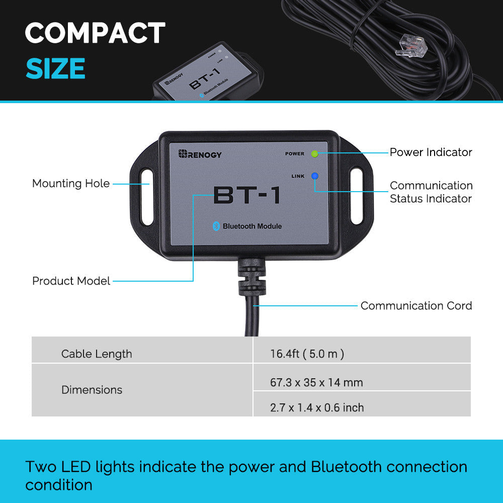 Renogy RCM-BT1-G2-US Bluetooth Interface Module