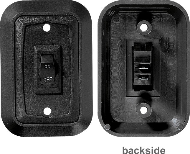 RV Designer S652 - Black Wallplateswitch Single