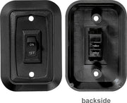 RV Designer S652 - Black Wallplateswitch Single