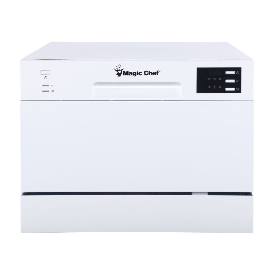 Magic Chef Easy To Read LED Display Dishwasher MCSCD6W5 - Place Setting Countertop Dishwash