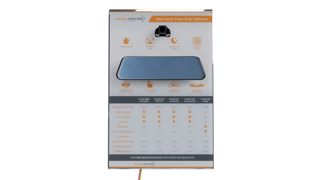 Brand Motion Automatic Brightness Adjustment Point Of Purchase Display Disp-FVMR - Slat Wall Fullvue