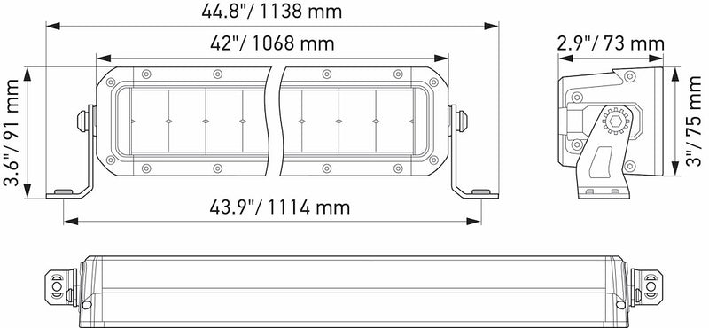 Hella Temperature Control System Light Bar 358197421 - Black Mag Tough 40 Dbl Row Ltbar Tsd