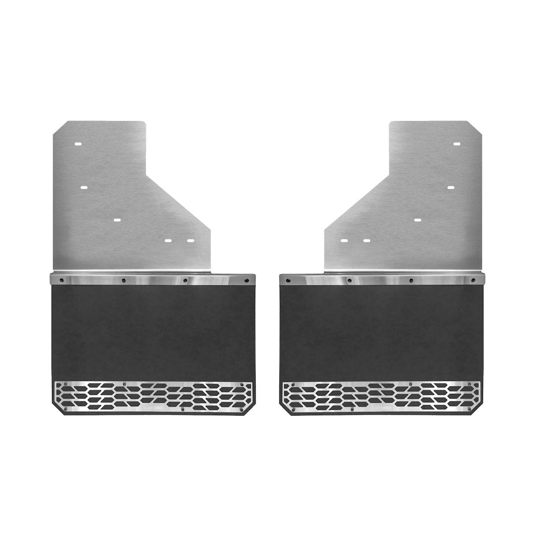 Putco Features New Hex Shield™ Pattern Mud Flap 78485 - Skins Brushed Stainless Steel