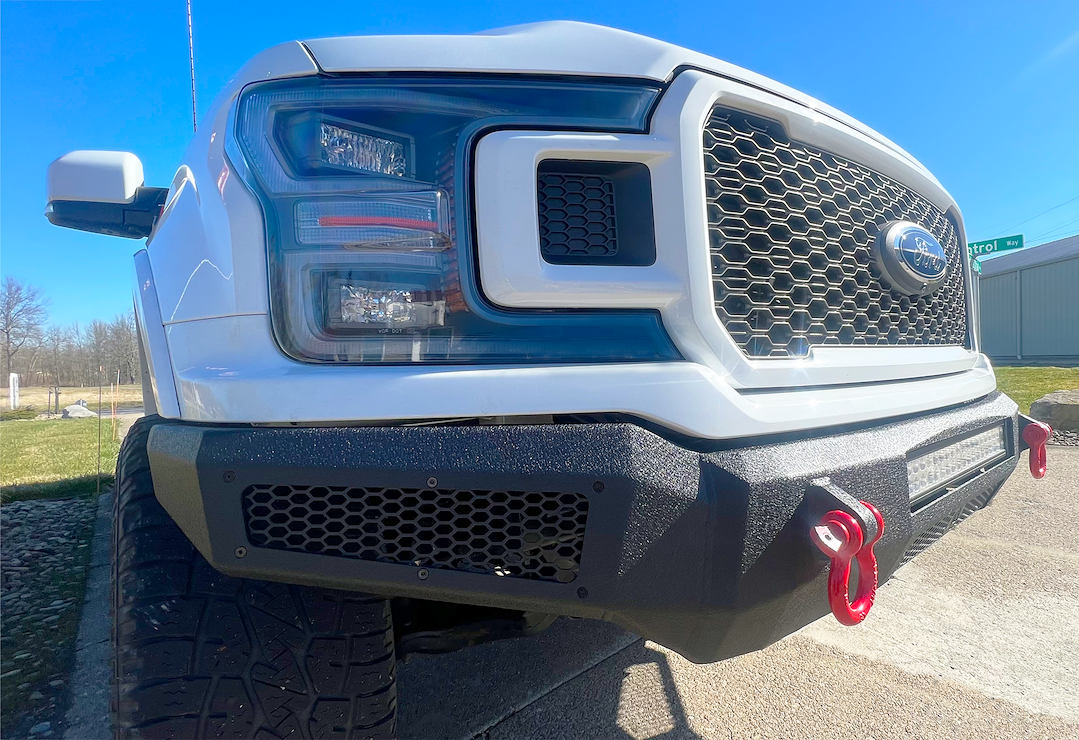 Fishbone LED Light Mounts Bumper FB22390 - 2018-2020 Ford F150 Pelican Front