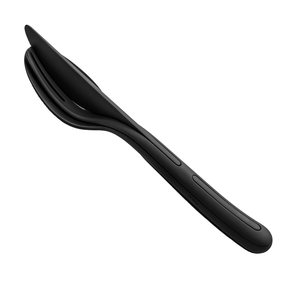 Silwy Magnet Compact Click System Creates Order Flatware KO-BT-B-2 - Black Cutlery Set Tricky