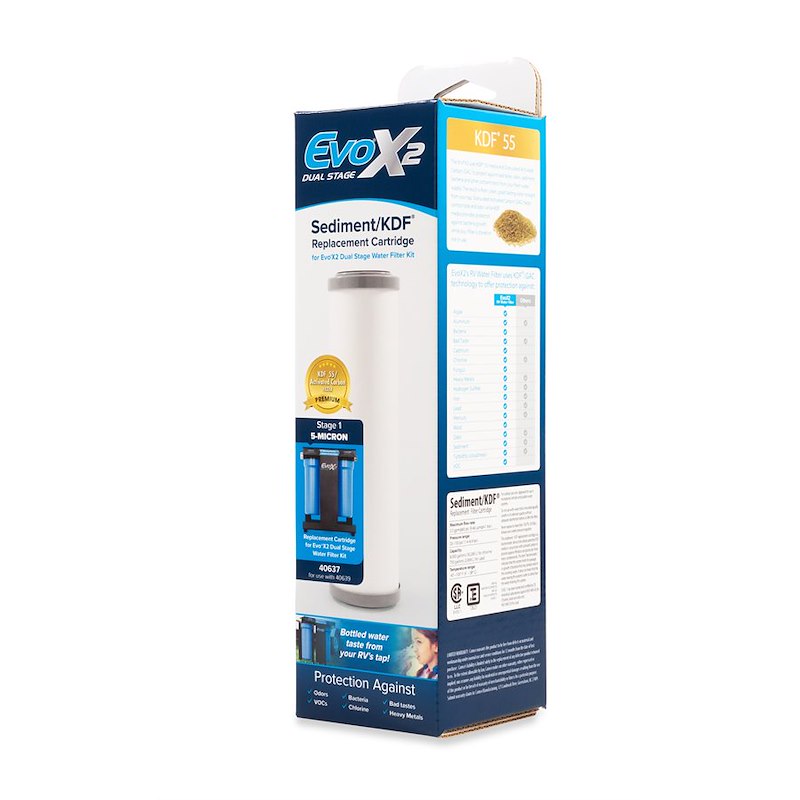 Camco Fresh Water Filter Cartridge: Camco 40637 Evo X2-Replacement Sediment Cartrid