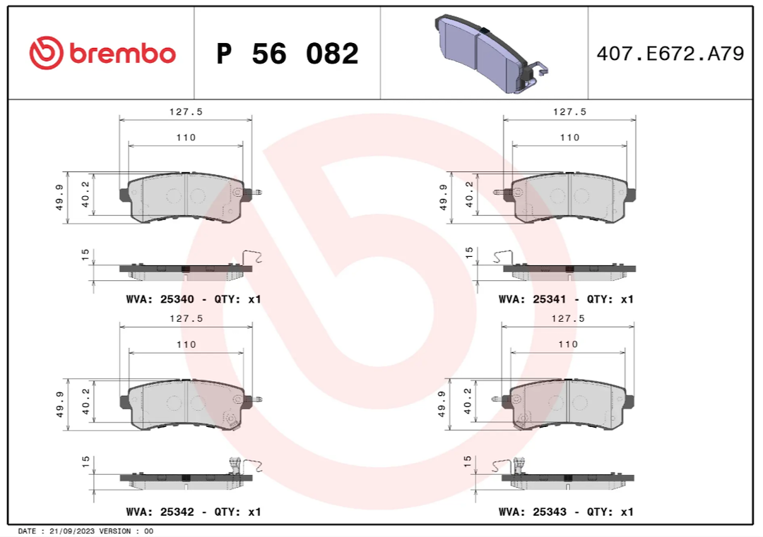 Brembo P56082 Brake Pad