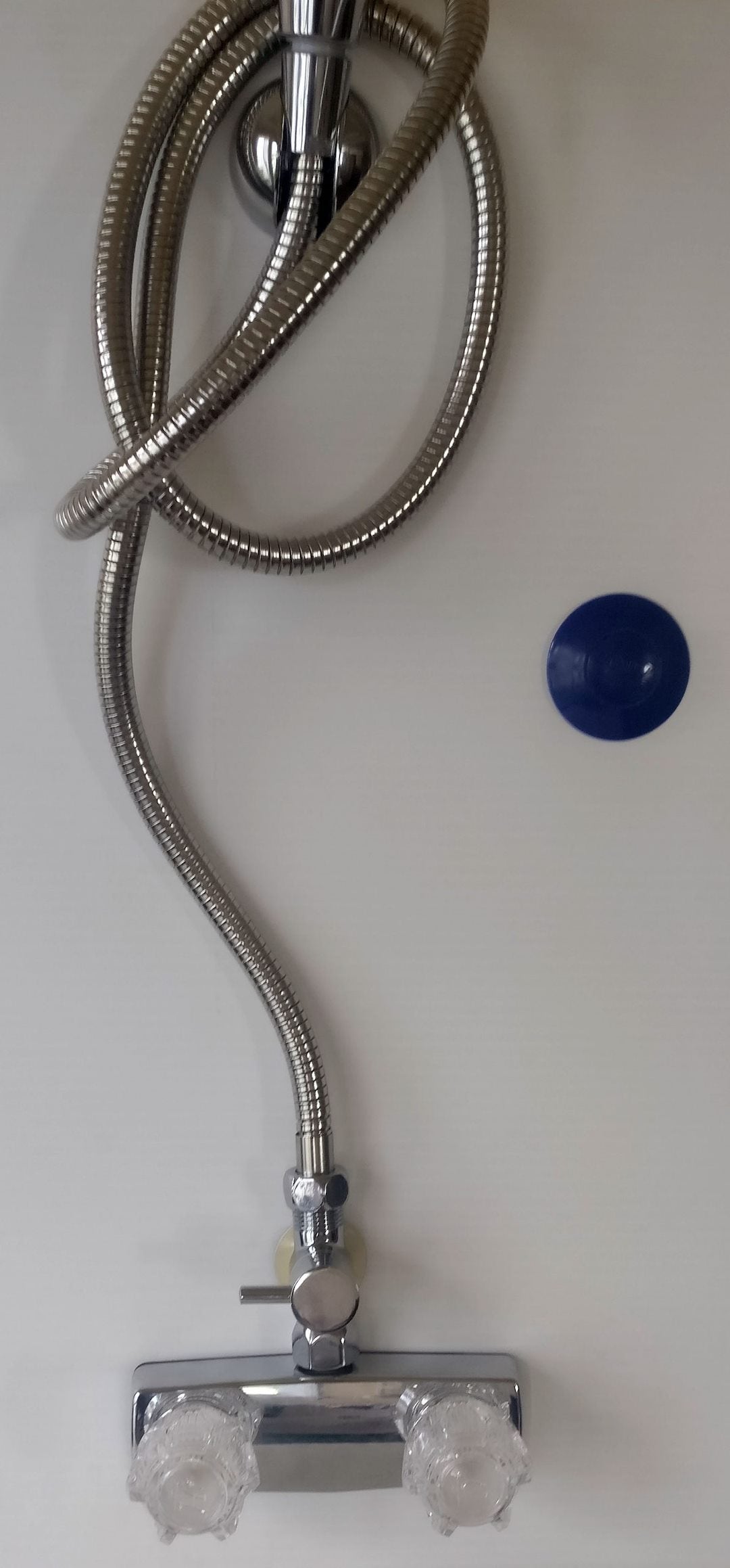 Aqua View Easy To Use Shower Water Saver SMBM02 - Small Mushroom Brushed Nickel