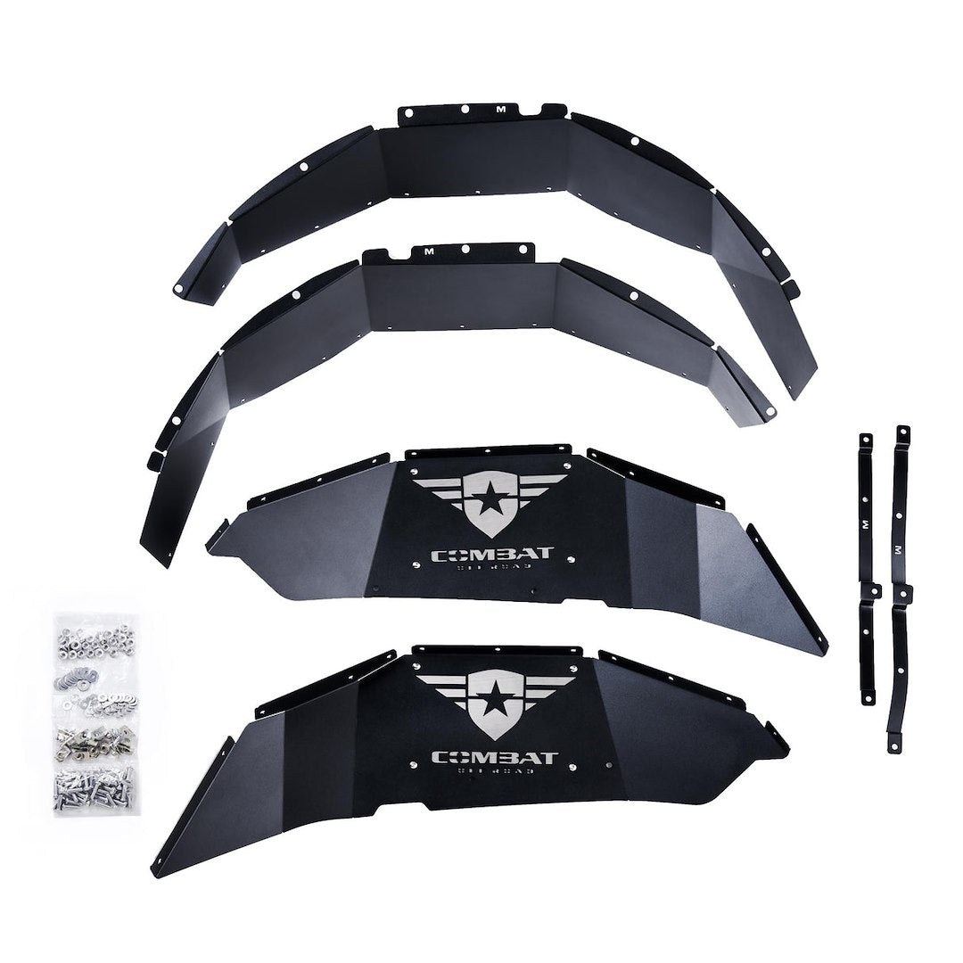 Combat Offrd Limited Lifetime Warranty Fender Well Liner 25-1069 - Jeep JL JLU Battle Ready Aluminum