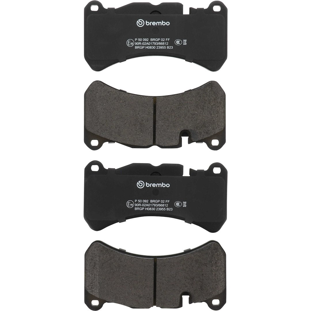 Brembo Premium Low-Met OE Equivalent Pad Brake Pad P50092 - Disc Set