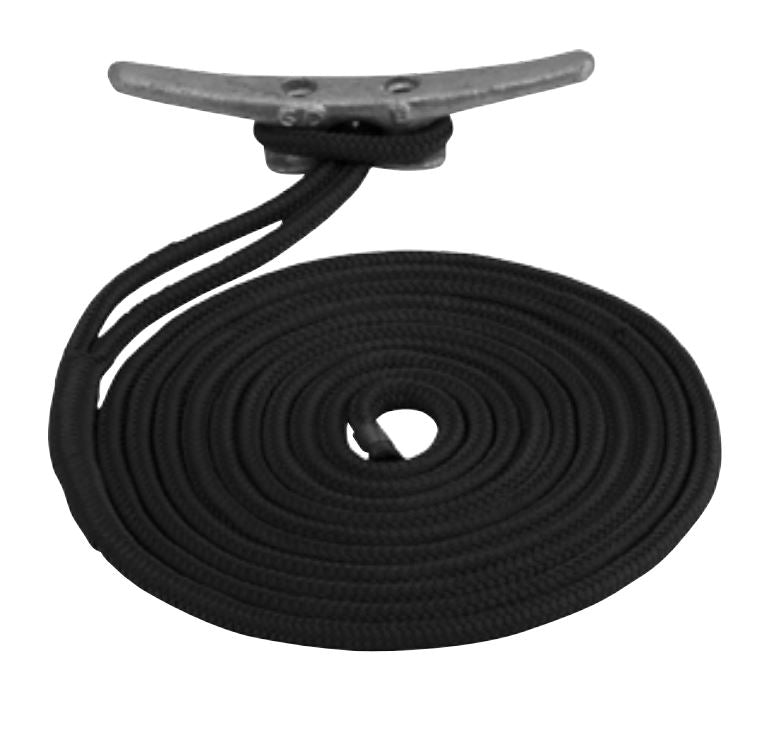 SEA DOG No Supplier Warranty Dock Line 302110010BK-1 - Double Braided Nylon