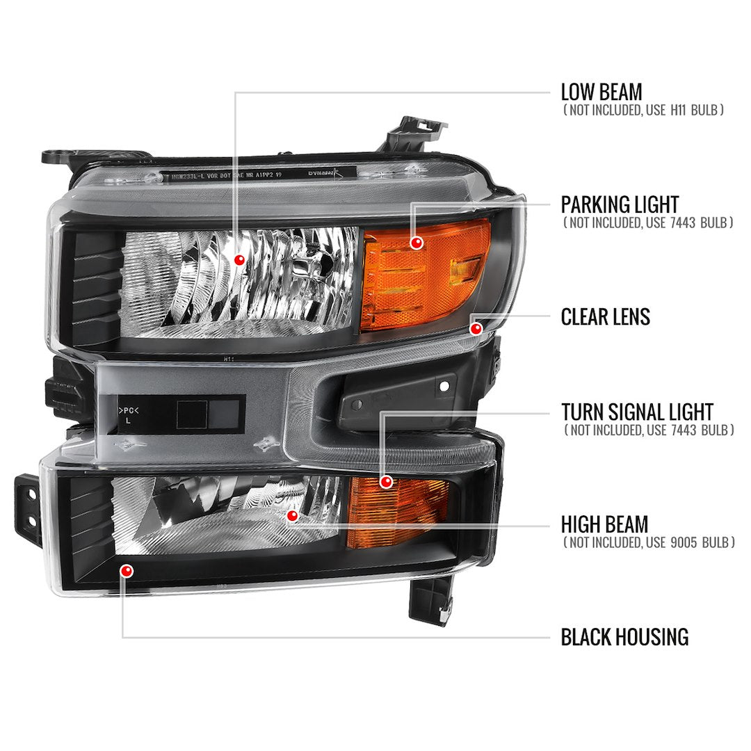 Spec-D Tunin 2LH-SIV1915JM-RO Headlight Assembly