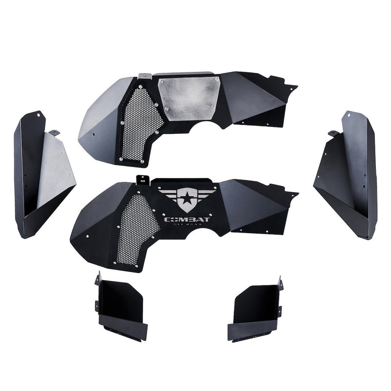 Combat Offrd Limited Lifetime Warranty Fender Well Liner 35-1066 - Jeep JT Battle Ready Aluminum Inner