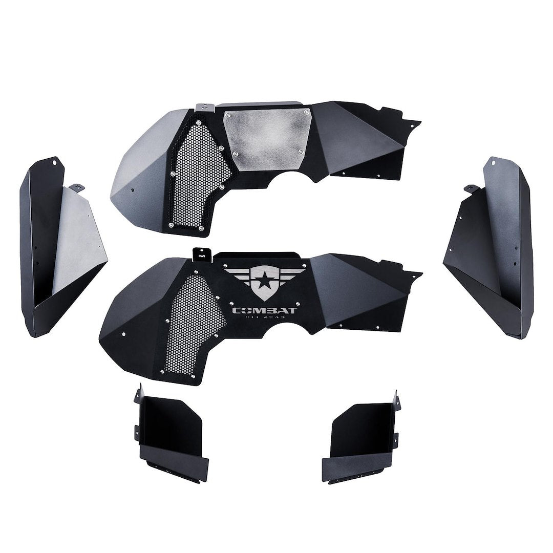 Combat Offrd Limited Lifetime Warranty Fender Well Liner 35-1066 - Jeep JT Battle Ready Aluminum Inner