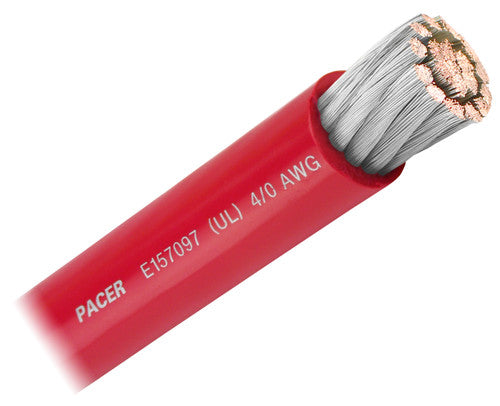Pacer No Supplier Warranty Battery Cable WUL4/0RD-25 - UL RD TC Wire 25FT RL